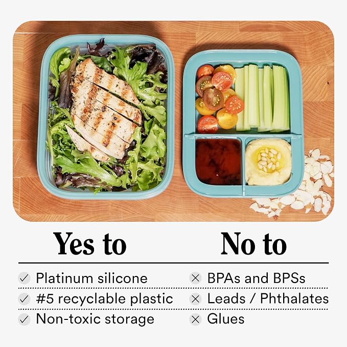 STOJO Collapsible Bento Box, Leak-Proof, Microwave & Dishwasher Safe, Premium - Image 7