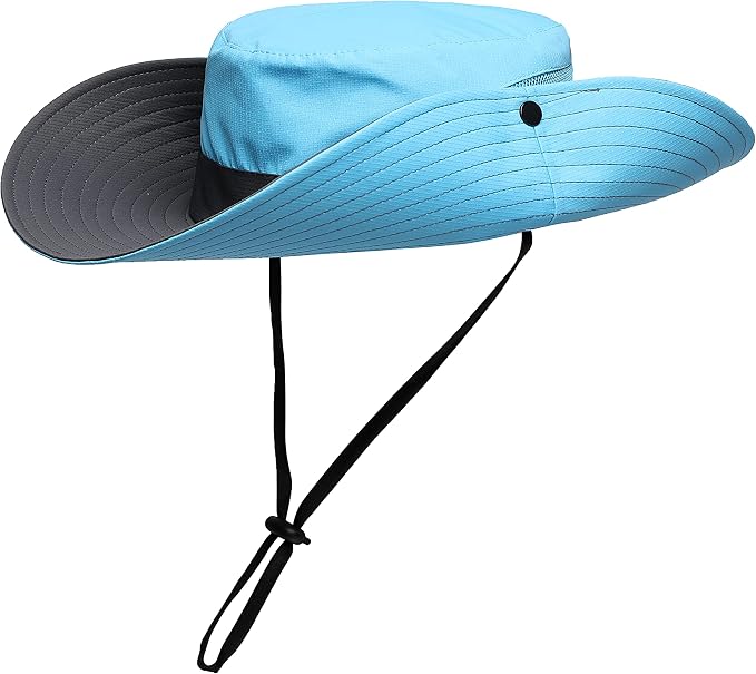 Womens Summer Sun Hat Beach Hat Wide Brim Outdoor UV Protection Hat Foldable - Image 5