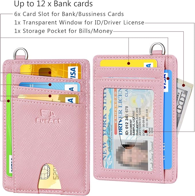 FurArt Slim Minimalist Wallet, Front Pocket Wallets, RFID Blocking, Credit Card - Image 6
