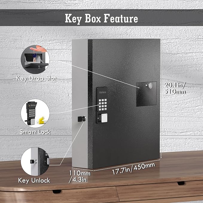 WeHere 56 Keys Lock Box, Key Cabinet - Image 2