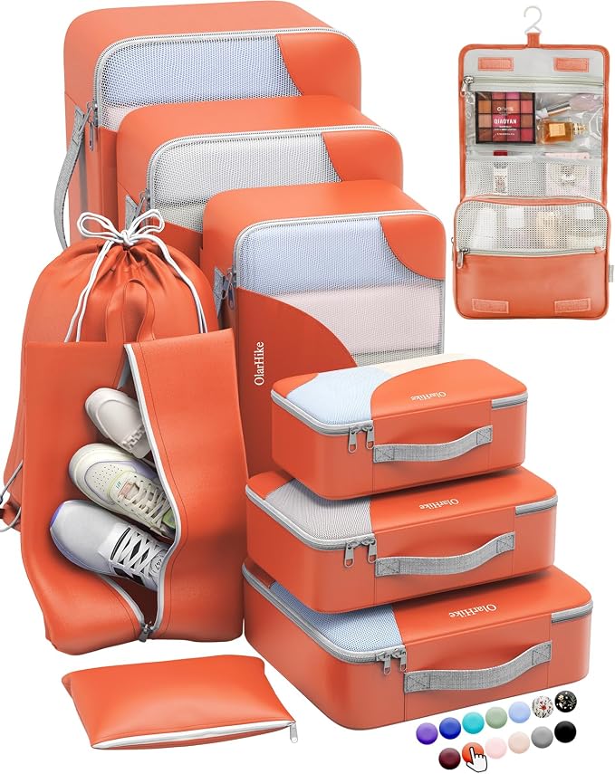 ALL INCLUDED 10 Set Sturdy Packing Cubes by OlarHike