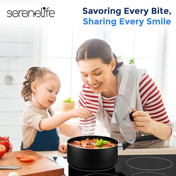 SereneLife 6-Piece Pots and Pans Set – Nonstick Cookware, Heat-Resistant - Image 7