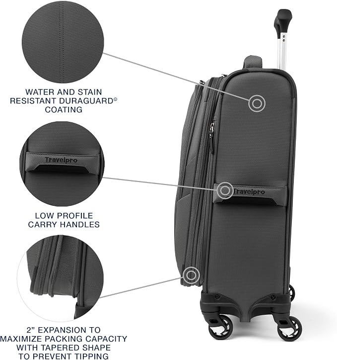 Travelpro Maxlite 5 Softside Expandable Carry on Luggage - Image 2