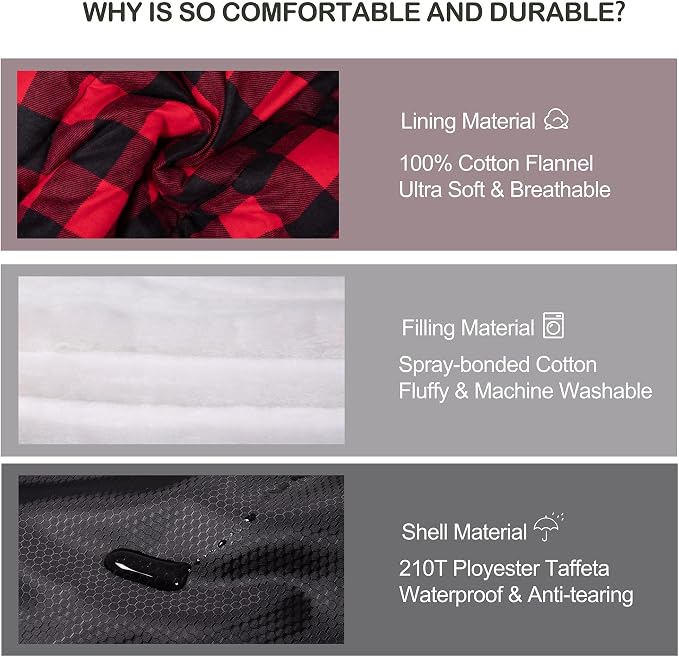 0 Degree Sleeping Bag 100% Cotton Flannel XXL - Image 3