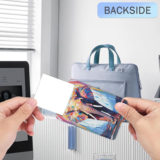 Abstraction Elephant Luggage Tags, 2 Pack Oil Paint Elephant Luggage Tag - Image 4