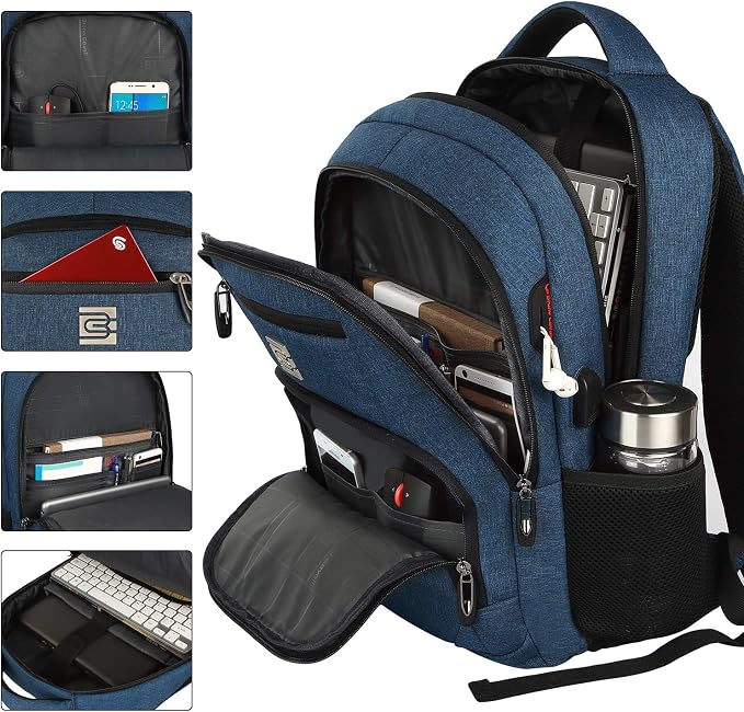 Laptop Backpack, Business Travel Anti Theft Slim Durable Laptops Backpack - Image 2