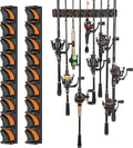PLUSINNO V9 Vertical Fishing Rod Holders, 2 Packs Wall Mounted Fishing Pole by PLUSINNO