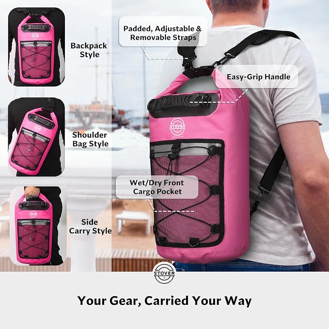 STOVER 5/10/25/30/40/55L Waterproof Backpack- Floating Dry Bag - Image 3