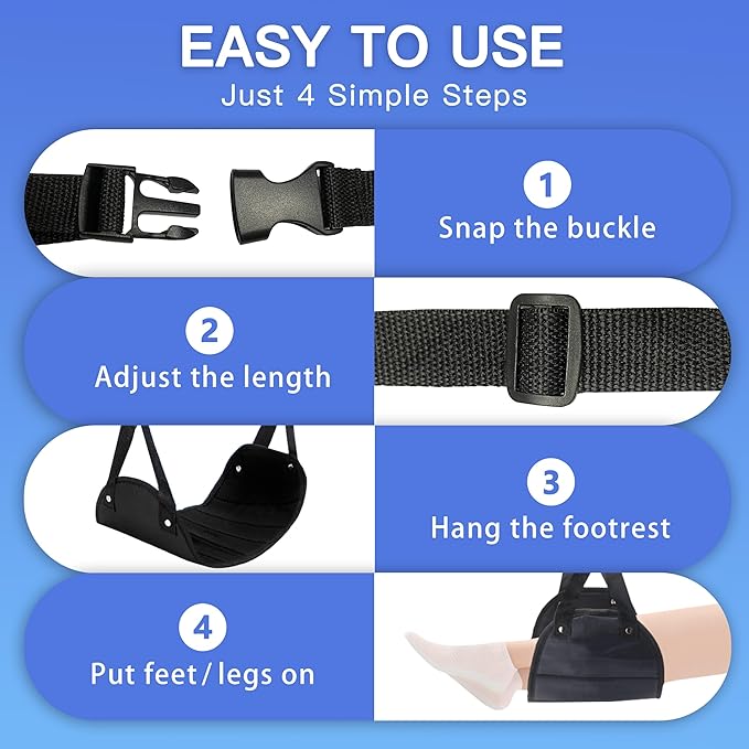 2-Pack Airplane Travel Footrest Hammock - Image 7