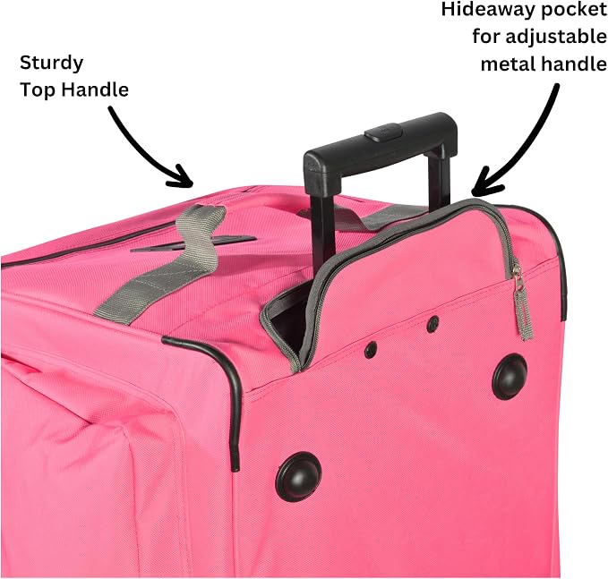 Olympia U.S.A. 22 inch Carry On 8 Pockets Wheeled Rolling Duffel Bag Water - Image 4
