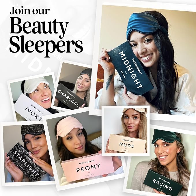 Pure Silk Sleep Mask Light Blocking Travel Essentials. Eye Masks - Image 7