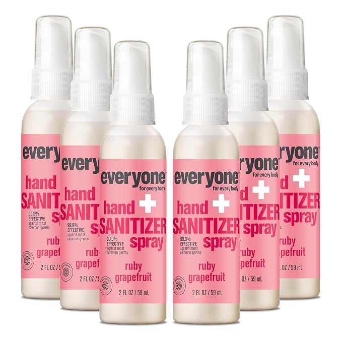Everyone Hand Sanitizer Spray, 2 Fl Oz, Ruby Grapefruit, Sugar Cane Alcohol by Everyone