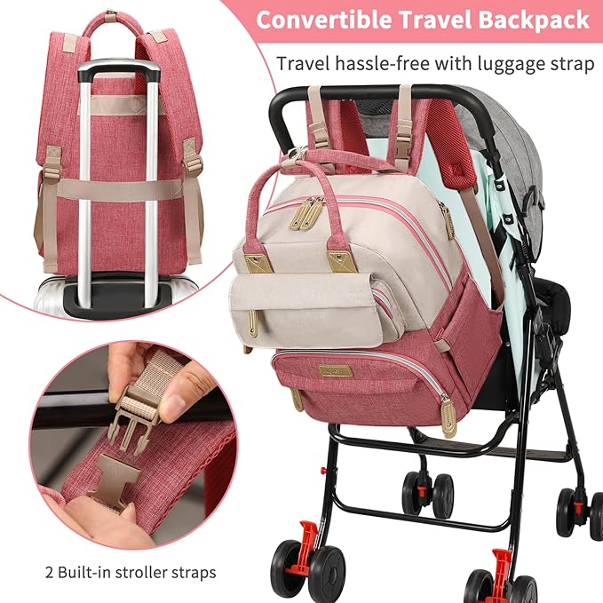 Diaper Bag Backpack, Baby Girl Diaper Bag, Large Diaper Bag Backpack Gift - Image 6