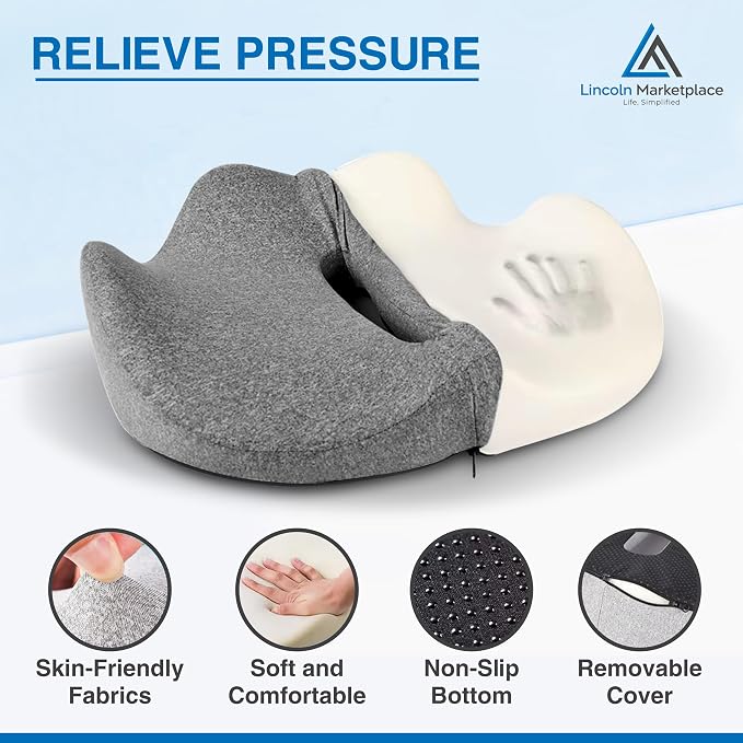 Extra-Dense Memory Foam Seat Cushion – Ergonomic Design - Image 3