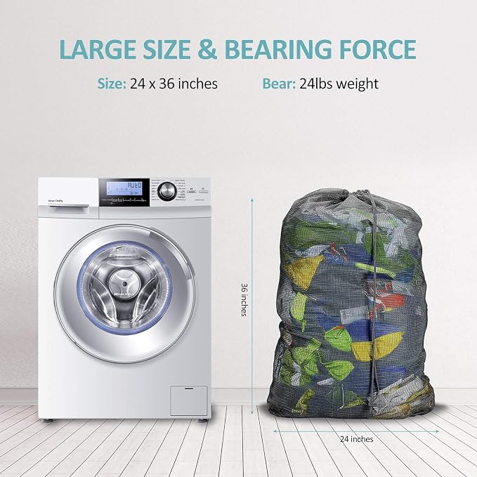 Laundry Bags, Mesh Heavy Duty 24" x 36" - Image 5