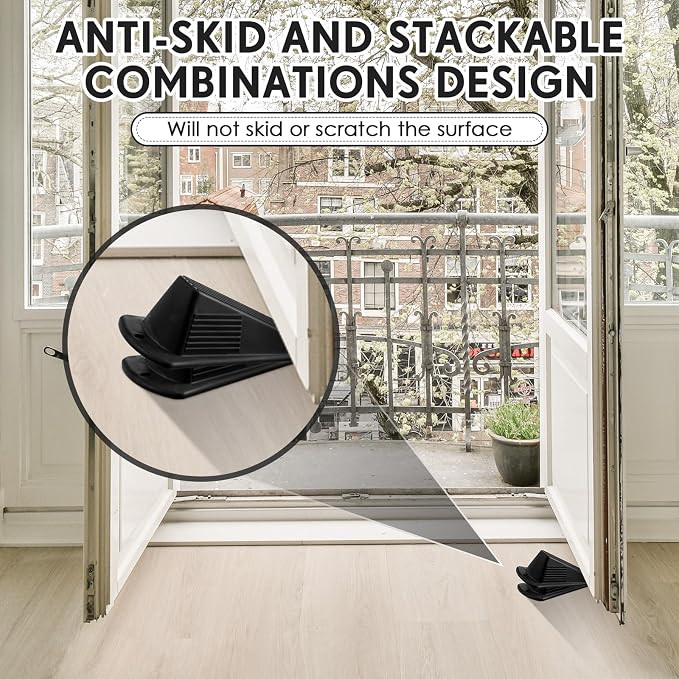 Frienda 12 Pcs Jumbo Door Stoppers Heavy Duty Door Stopper Tall up to 2inch - Image 6