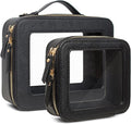 Travel Clear Makeup Bag Set, TSA Approved Cosmetic Bag Case by FFpaw