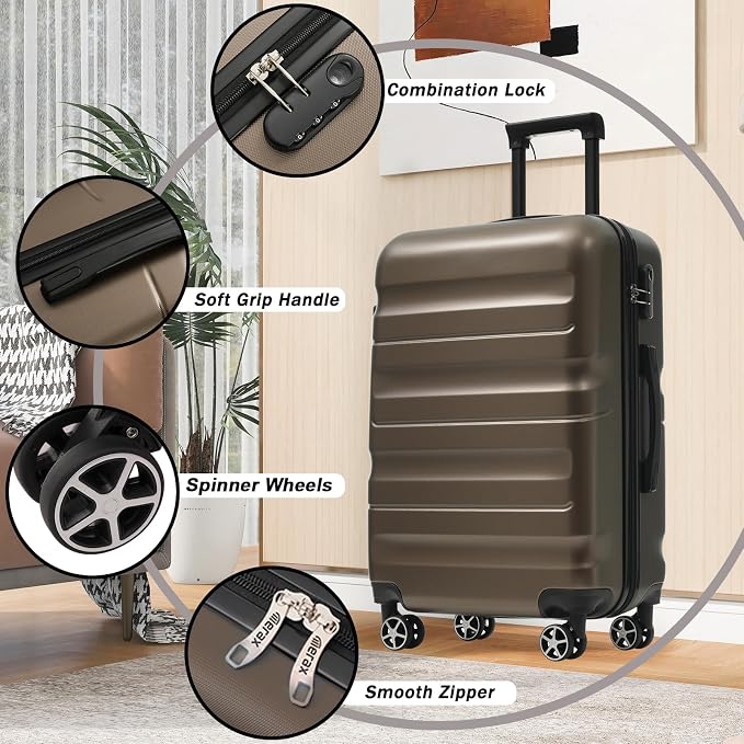 Merax Luggage Set 6 Piece, Hardshell ABS Suitcases - Image 8