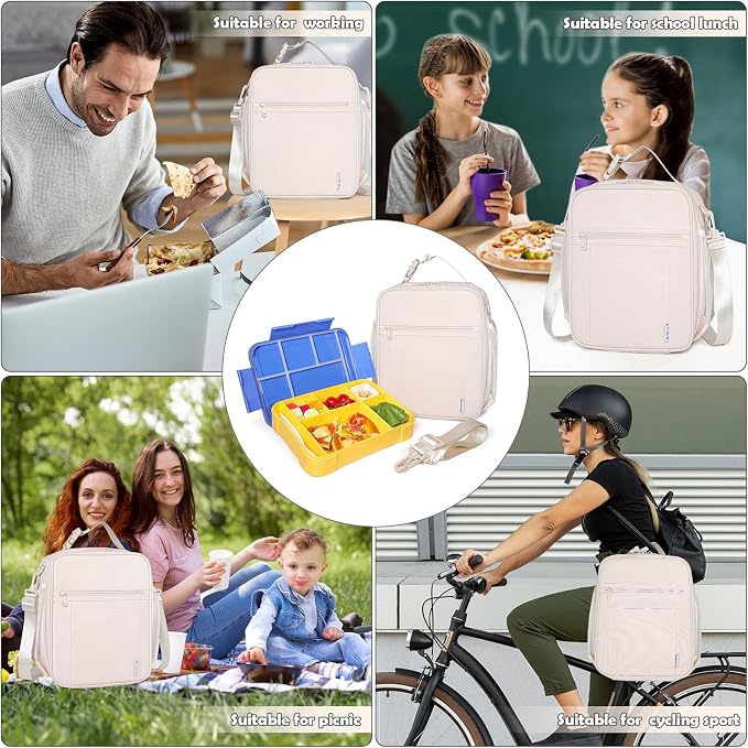 NOL Nylon Waterproof Kids Lunch Bag, Insulated Lunch Bag, Lunch box Cooler - Image 6