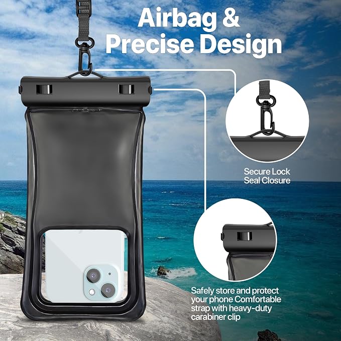 NEPHI IPX8 Floating Waterproof Phone Pouch 2 Pack-Up to 8.0"，Floating Phone Case - Image 4