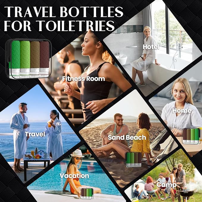 Travel Bottles for Toiletries, TSA Approved Silicone Travel Size Containers for - Image 7