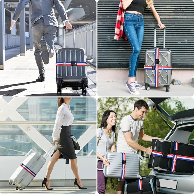 Travel Inspira Luggage Straps for Suitcases, Adjustable Suitcase Strap - Image 8