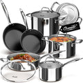 Stainless Steel Nonstick Pots and Pans Set by Ciwete