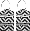 2 Pcs Black and White Abstract Patterns Luggage Tag by Xovweinp