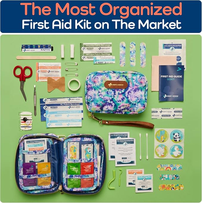 KeepGoing Travel First Aid Kit for Kids – 130 Pc. for Car, Diaper Bag & Backpack - Image 3