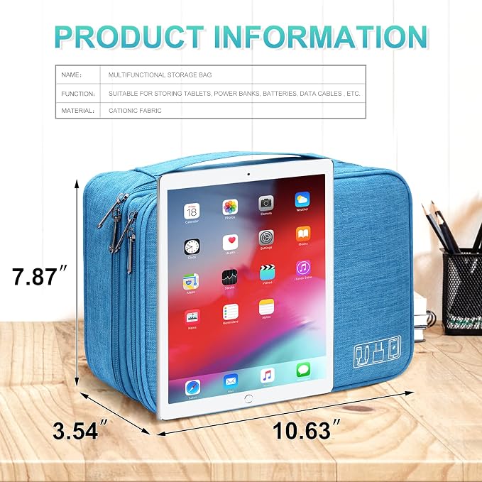 CILLA Electronics Organizer Travel, Travel Cord Organizer Case, Compact - Image 5