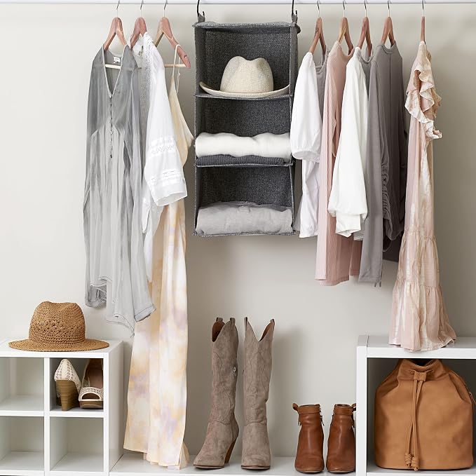 Household Essentials 3 Shelf Hanging Closet Organizer, Hanging Shelf - Image 2