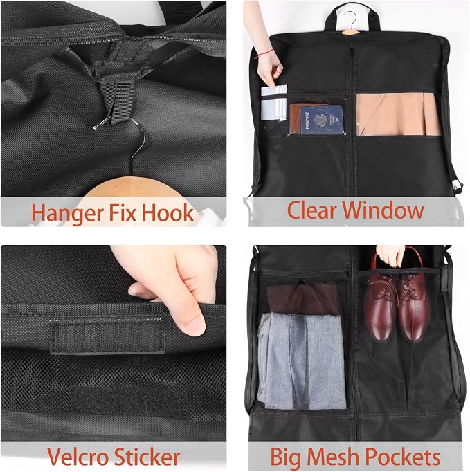 Univivi 60 '' Foldable Extra Long Dress Garment Bag, Premium Breathable & - Image 7