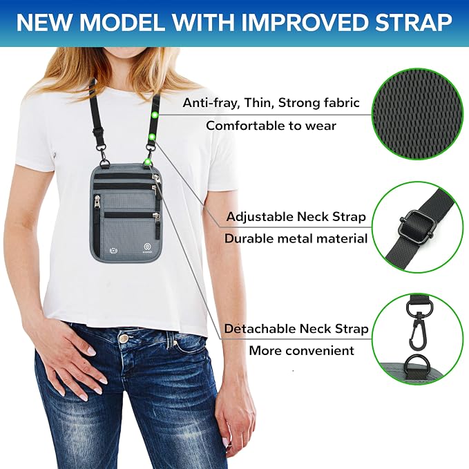 Neck Wallet – Travel Pouch and RFID Blocking Passport Holder - Image 4