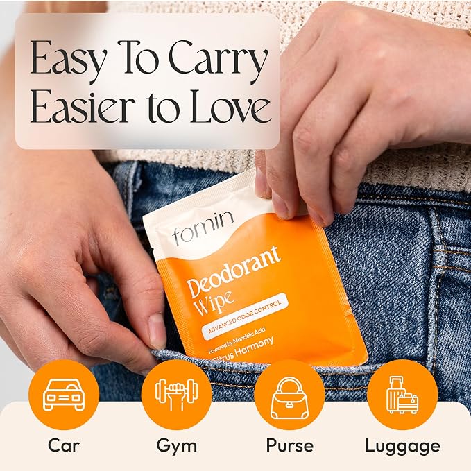 FOMIN Acidified Travel Deodorant Wipes - Image 4