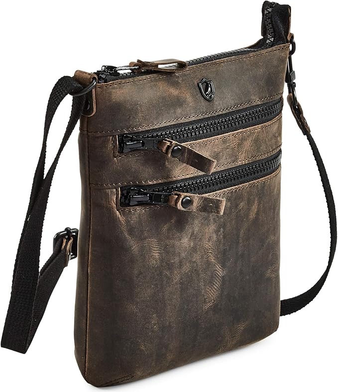 Crossbody Sling Bag for Women Small Real Leather Purse Vintage Travel Crossover by Cochoa