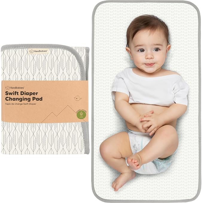 KeaBabies Portable Diaper Changing Pad, Easy Wipe Clean by KeaBabies