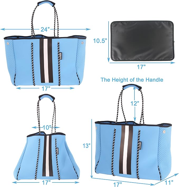 QOGiR Neoprene Multipurpose Beach Bag Tote - Image 4
