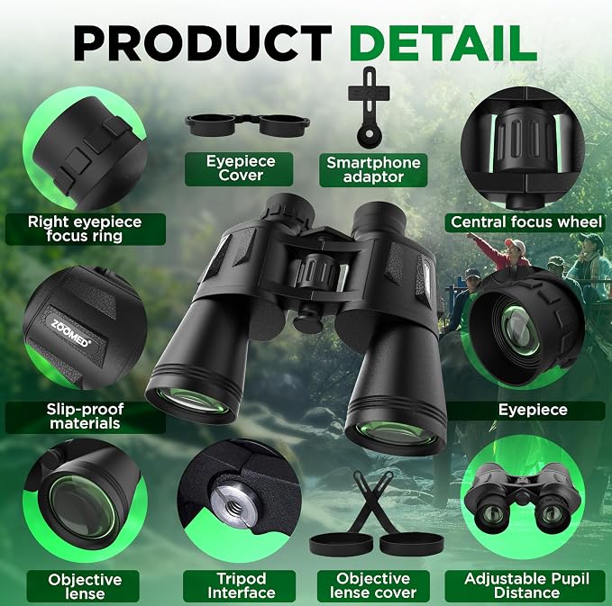 Binoculars with Smart Phone Bracket Adapter, Bird Watching, High Power - Image 5