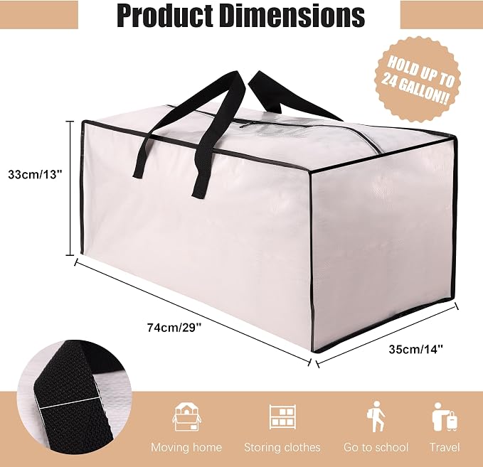 Heavy Duty Moving Bags with Backpack Straps and Strong Handles, Alternative to - Image 2