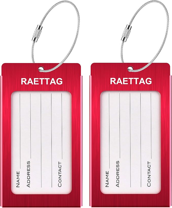 Luggage Tags Metal Suitcase Tags Travel Bag ID Identifier Luggage Tag by WeBravery