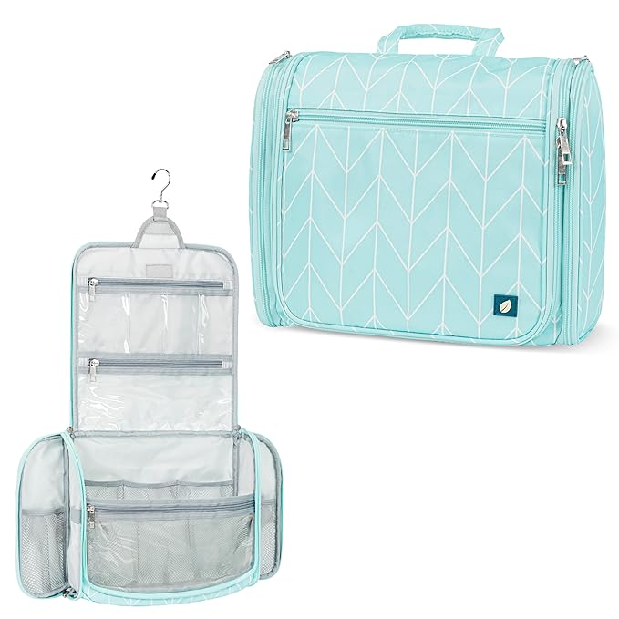 PAVILIA Large Hanging Toiletry Bag Travel Bag Women Men, Cosmetic Organizer by PAVILIA