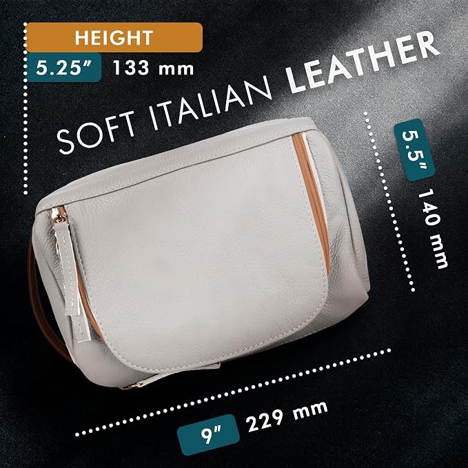 ELIZO Premium REAL Leather Toiletry Bag - Image 3