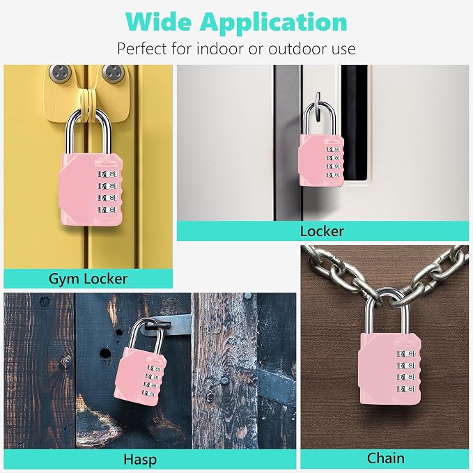 CL11RQ Combination Lock, 4 Digit Outdoor Combination Padlock Set Your own - Image 7
