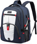 LOVEVOOK 17 inch Blue&White Travel Laptop Backpack by LOVEVOOK