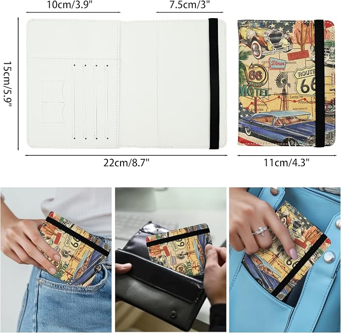 Passport Holder for Women and Men PU Leather Passport Cover for Travel - Image 5