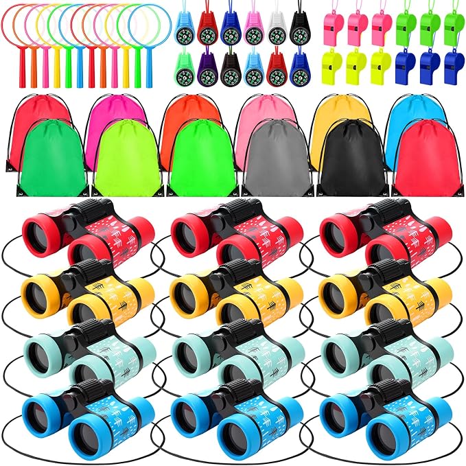 12 Set Binocular Compass Magnifying Glass Set Christmas Birthday Gift Small - Image 7