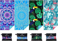 4 Pack Microfiber Thin Lightweight Beach Towel Oversized 71x32 Extra Large Sand by Qinqinamu