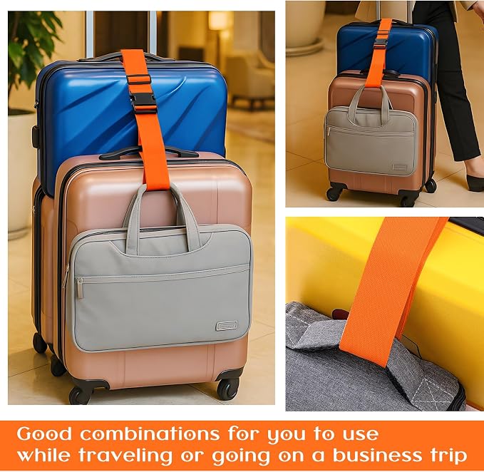 Weewooday 8 Pcs Luggage Straps Suitcase Tags Set - Image 2