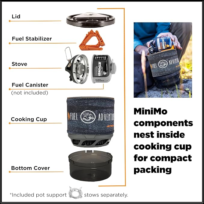 Jetboil MiniMo Camping and Backpacking Stove Cooking System - Image 6