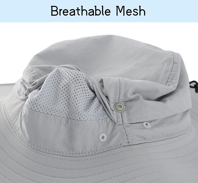Connectyle Sun Hat for Men Women Outdoor UV Protection Safari Hat for Fishing - Image 5
